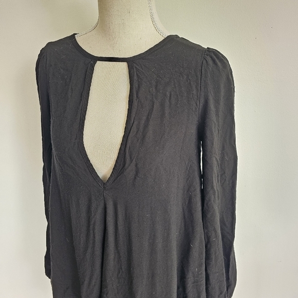 Free People "Beck" Black Tiered Mini Dress - Picture 4 of 9